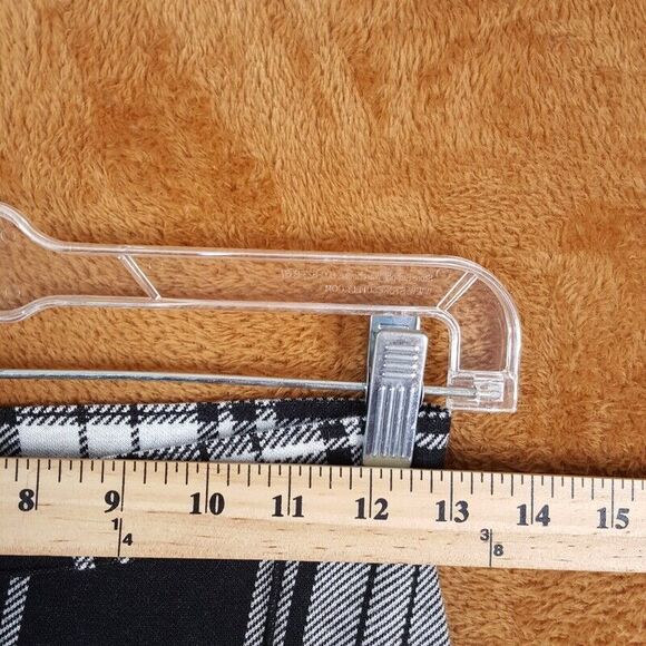 FREE PEOPLE Womens Pants Size 2 Black White Plaid Skinny Leg Knit Zip Up Stretch - Picture 4 of 8